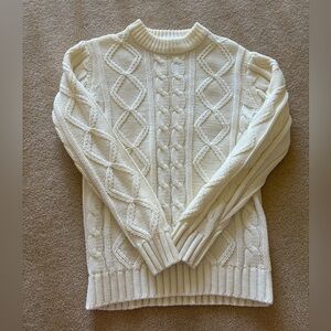 Off White Vintage Cable Knit Kmart Sweater